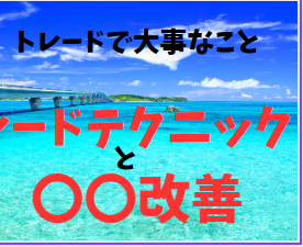 ＦＸトレードで大事なこと～トレードテクニックと〇〇改善～