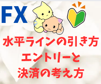 FX初心者向け　水平ラインの引き方、エントリーと決済の考え方